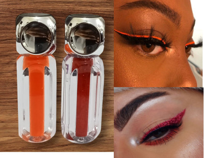 AFARAXIA Eyeliner Quick Drying & Smudge Proof Long Lasting 7 g(orange, shimmer red)