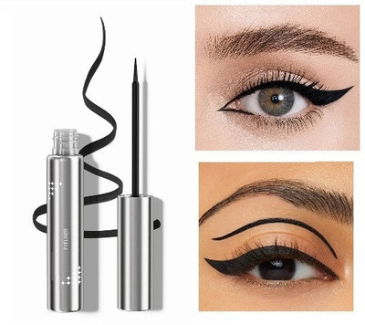 DARYUE Super Waterproof Liquid Eye Liner - Long Lasting Matte Black 6 ml(black)
