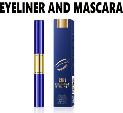 Neycare new look eyeliner with mascara long lasting perfect pack of 1 8 ml(BLACK)