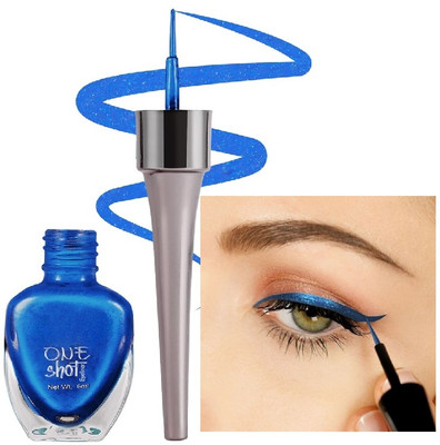 Yuency Gilliter Blue Liquid Color Eyeliner Water Proof Smudge Proof Long Lasting 6 ml(Blue)