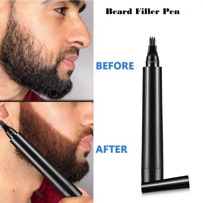 manasona Eyebrow Beard Pencil for Enhancing Beard, Moustache, Eyebrows Color and Shape(Black)