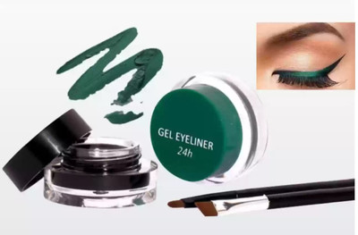 GFSU - GO FOR SOMETHING UNIQUE 24 hour Smudge Proof Lasting Gel Eyeliner 6 ml(Black, Green)