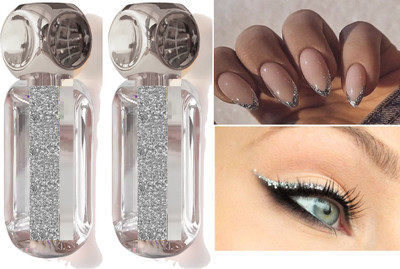 ADJD Gilliter Silver Liquid Color Eyeliner Water Proof Smudge Proof Long Lasting 7 g(Gilliter Silver)