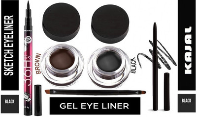 kHUDAt Makeup for Everyday Wear: Minimalist Kajal & Liner for a Polished Look(Berlin) 2.46699999999995 ml(Black Brown)