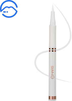 MARS Smudge Proof Liquid Pen Eyeliner with Ultra Fine Tip | Matte Finish 1.5 g(White)