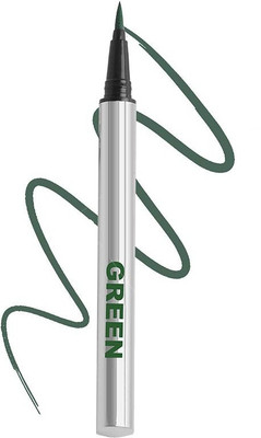 MYEONG Quick Drying Green Color Long Lasting Smudge Proof Sketch Pen Eyeliner For Women 2.5 g(Green)