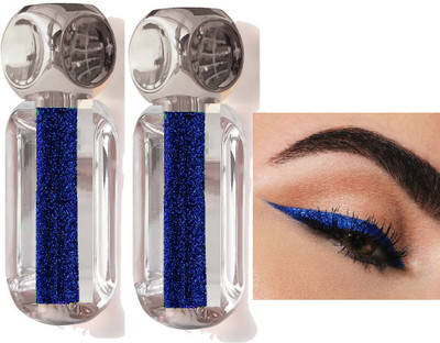 ADJD Combo Gilliter Blue Liquid Color Eyeliner Water Proof Smudge Proof Long Lasting 7 g(Gilliter Blue)