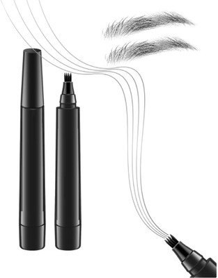 YAWI Waterproof Eyebrow Pencil, 4 Tip Microblading, Smudge-Proof & Long-Lasting Pen 5 g(Black)