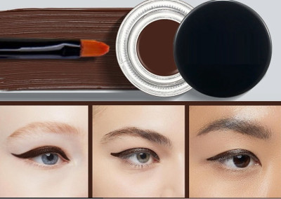 SEUNG Smudge Proof Gel Liner with Brush Easy to Apply Eye Makeup 5 g(Brown)