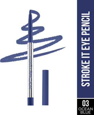 Hilary Rhoda Stroke It Eye Pencil | Easy Glide & Quick-Drying | Matte Finish |Sharpener Built 0.26 g(Ocean Blue)