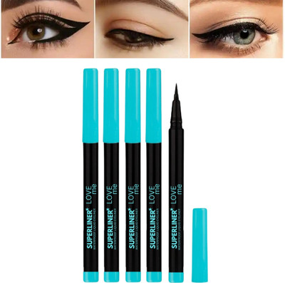 RED4 Superliner Liquid Waterproof Lash Eyeliner Pencil - Black of 4 1 ml(Black)
