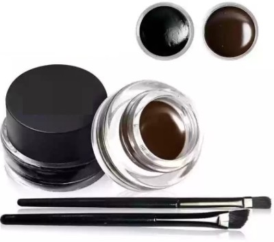 Sheny SMUDGE PROOF GEL EYELINER FOR WOMEN 8 ML (BLACK, BROWN) 8 ml(multicolors)