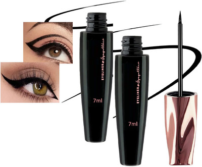 tanvi27 Quick Drying One Stroke Application Long Lasting Eye Liner with Fine Tip 14 ml(BLACK)
