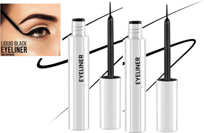 tanvi27 Quick Drying Long Lasting Matte Smooth Easy To Color Liquid Eyeliner Combo 12 ml(SILVER)