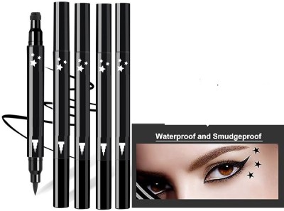 Emijun eyeliner, 2 in 1, waterproof, long-lasting, easy to use 8 g(black)