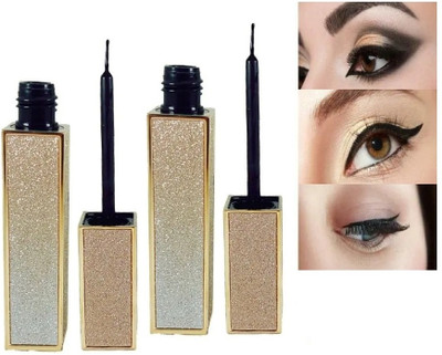 tanvi27 LONG LASTING & WATER PROOF HD BLACK EYELINER COMBO 16 ml(SILVER)