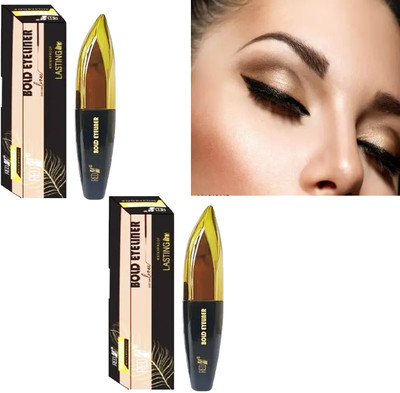 NG MART RED BOL EYELINER FOR PERFACT EYES LINES LONG LASTING (BLACK) PACK OF - 8ml x 2 16 ml(BLACK)