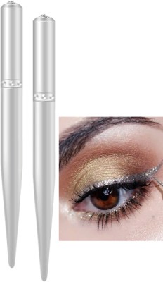 ADJD Combo Shimmer Sparkles Liquid Silver Eyeliner for Long Lasting Stay 3 g(Silver)