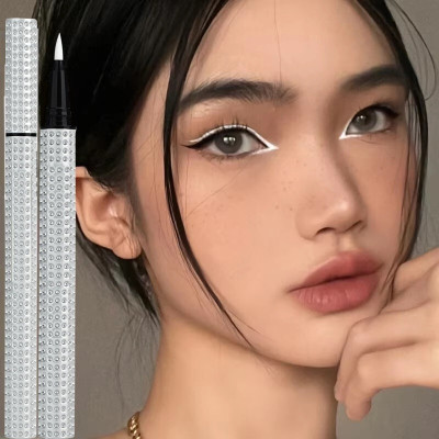 AEPRUY Matte Eyeliner Intense Pigment Smudge & Waterproof Color Pen Style 0.35 ml(WHITE)