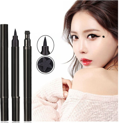 winry 2 IN 1 BLACK EYELINER STAR AND SIMPLE SHAPE PACK OF 10 g 10 g(black)