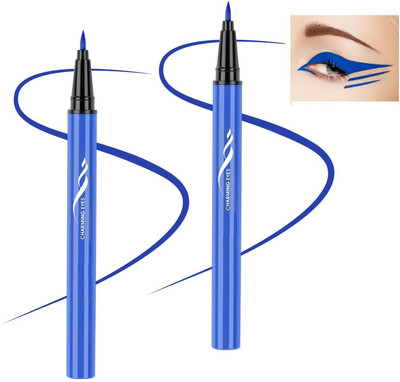 GFSU - GO FOR SOMETHING UNIQUE Pack Of 2 Blue Super Waterproof Long Lasting EyeLiner Pen 6 ml(Blue)