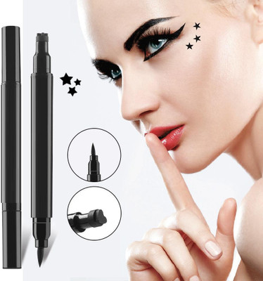 Wiffy 2in1 Star Printing Eyeliner Pen PACK OF 1 10 g(BLACK)