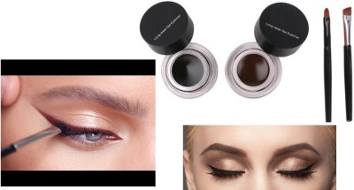 BLUEMERMAID DUAL BLACK & BROWN GEL EYELINER WITH WATER RESISTENT FORMULA 6 g(BLACK, BROWN)