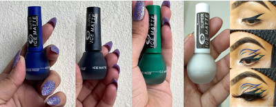 tanvi27 Water Proof & Smudge proof Ice Matte Blue & White & Green & Black liner 8 ml(Green & Blue & White & Black)