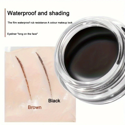 SILDUST 3-in-1 Formula Gel Eyeliner With Brush 5 g(Black)