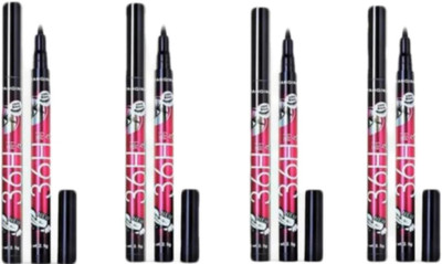 Deeparth 36H Waterproof Long Lasting EyeLiner Pencil | Pack of 4 2.5 ml(Black)