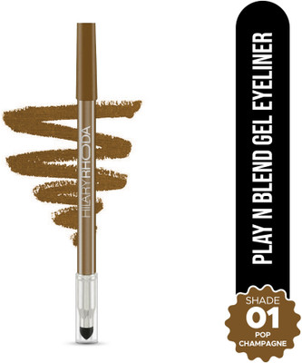Hilary Rhoda Play n Blend Gel Eyeliner | Highly Pigmented | Matte & Shimmer Finish Eyeliner 1.5 g(Pop Champagne)