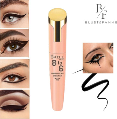 BLUST&FAMME Skill paris 8 to 6 eyeliner pack of 1 8 ml(Black)