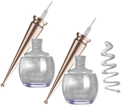 ADJD Sparkly Eye Liner Waterproof Eye Makeup Combo 10 g(Silver)