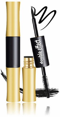 Maryville eyeliner & mascara 2 in 1 long lasting perfect new look pack of 1 6 ml(black)