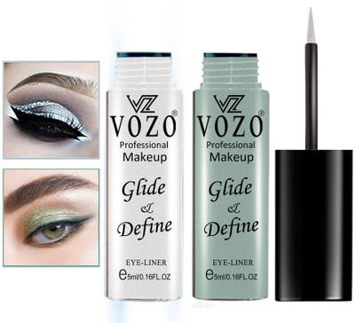 VOZO Eye Definer Infusion Essential Liquid Eyeliner 10 ml(White, Olive Green)