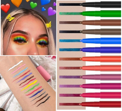 USBK Multicolor Eyeliner Waterproof Eye shadow Lip & Eye Pencil 18 g(MULTI-COLOR)