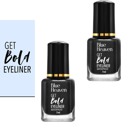BLUE HEAVEN Get Bold Eyeliner Waterproof Black Diamond 7 ml pack 2 sd 14 ml(BLACK)