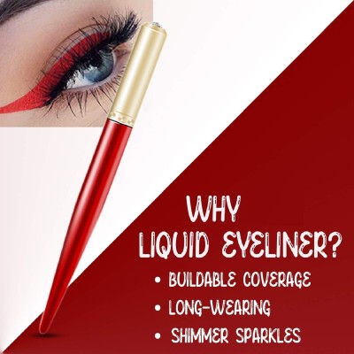 GFSU - GO FOR SOMETHING UNIQUE Professional Red Shimmer Glitter Liner 1.5 ml(Red)