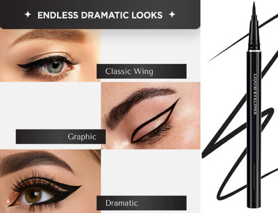 NADJA Matte Eyeliner, High-Pigment Liquid Eyeliner With Extra-Fine 2 g(black)