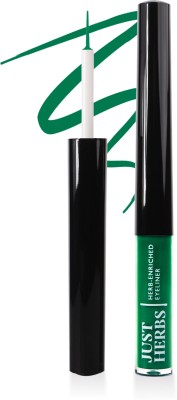 Just Herbs Liquid Eyeliner with Waterproof & Smudge-Proof Formula, Emerald Green 2.5 g(Emerald Green)