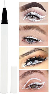 YAWI Long Lasting, Matte & Felt Tip Applicator Waterproof Eyeliner 2.5 g(WHITE)