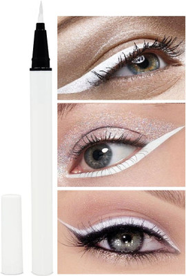 MYEONG White Color Quick Drying Smudge Proof Sketch Pen Eyeliner For Women 2.5 g(White)