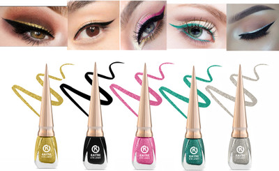 rayne Waterproof Liquid Glitter Eyeliner combo 30 ml(Multicolor)