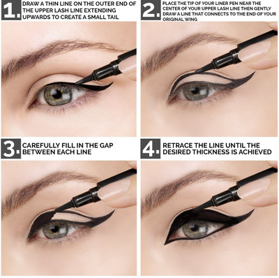 AMOSFIA 36H JET BLACK LONG LASTING SKETCH EYE LINER 2.5 g(BLACK)