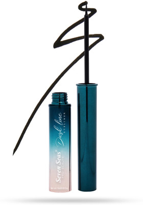Seven Seas Dark Line Eyeliner Intense Blackness Vitamin C & E Waterproof Long Lasting 5 ml(Black)