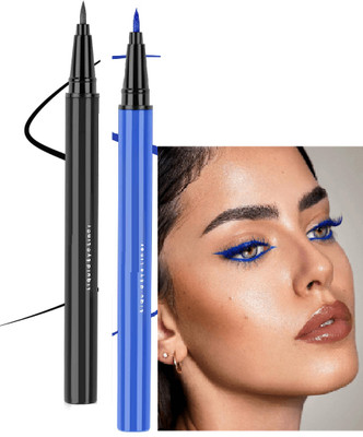 ADJD Sketch blue & black Matte Finish Pen Smudge Proof Eyeliner 3 ml(blue, black)