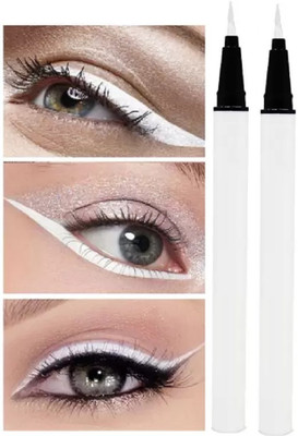 EVERERIN White Sketch Pen Eyeliner Smudge proof,Water Resistant Highly Pigment 3 g(white)