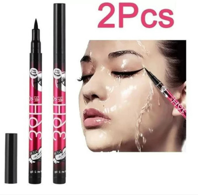 DARYUE Pointy End Sketch Pen Eyeliner Smudge proof,Water Resistant Highly Pigment 4 g(BLACK)