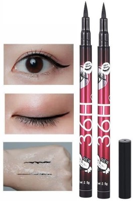 LILLYAMOR NEW JET BLACK HD BEAUTIFUL EYES MAKEUP LIQUID LINER PEN 4 g(BLACK)