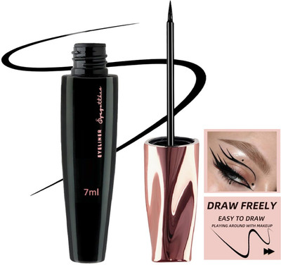 THTC Quick Drying, Smudge Proof & One Stroke Application | Long Lasting Eye Liner 7 ml(Black)